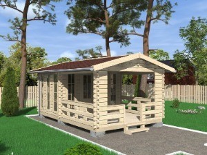 С беседкой